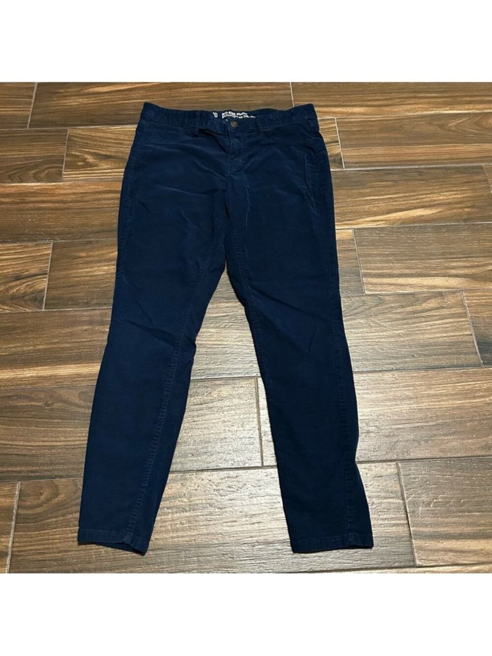 Mossimo Supply Co. Mid Rise Skinny Corduroy Pants‎ 10 Dark Blue Navy
